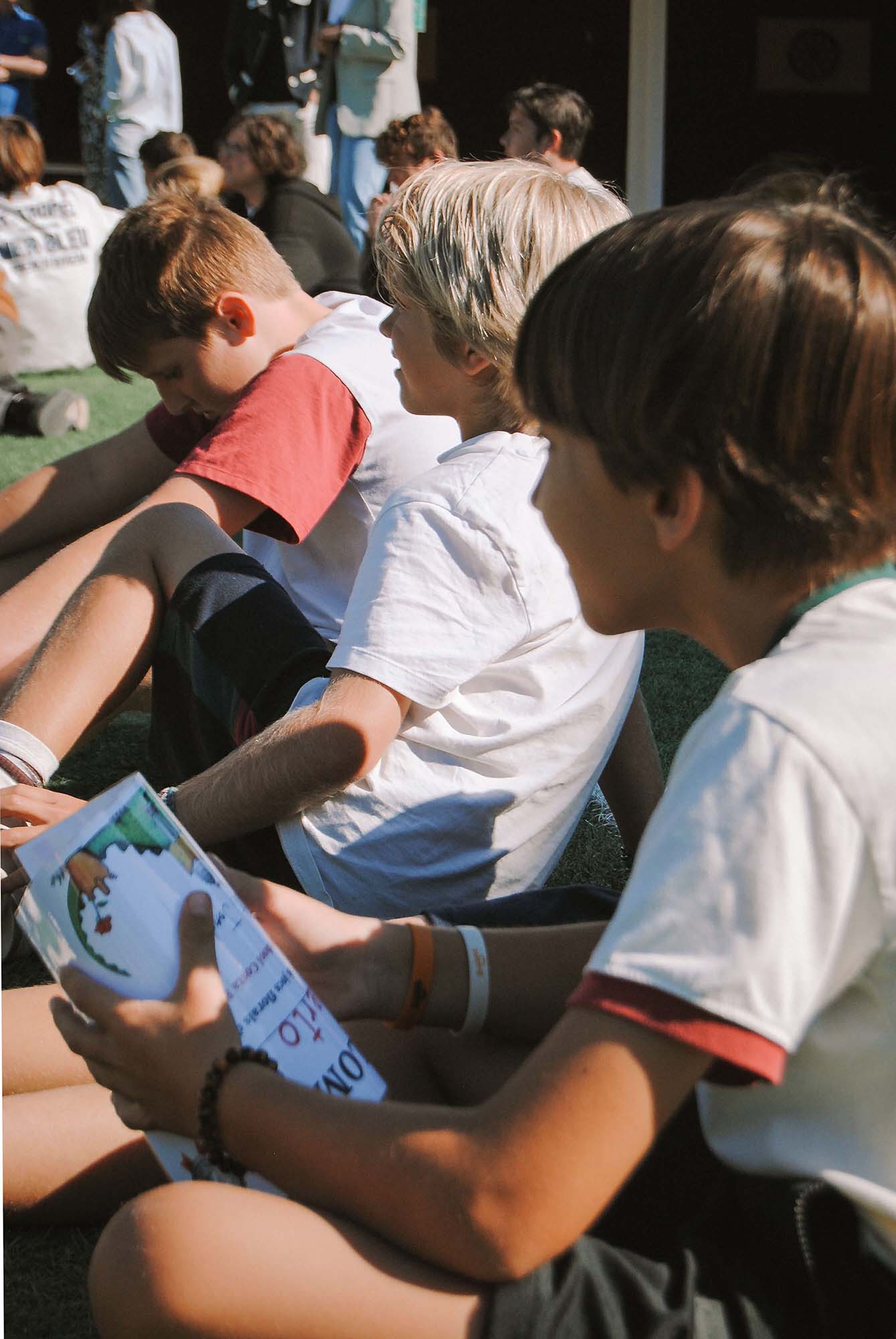 students enjoying breaktime