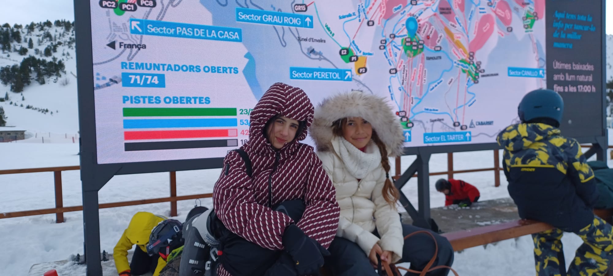 Our Students Taking Pictures on Our Skiing Week
