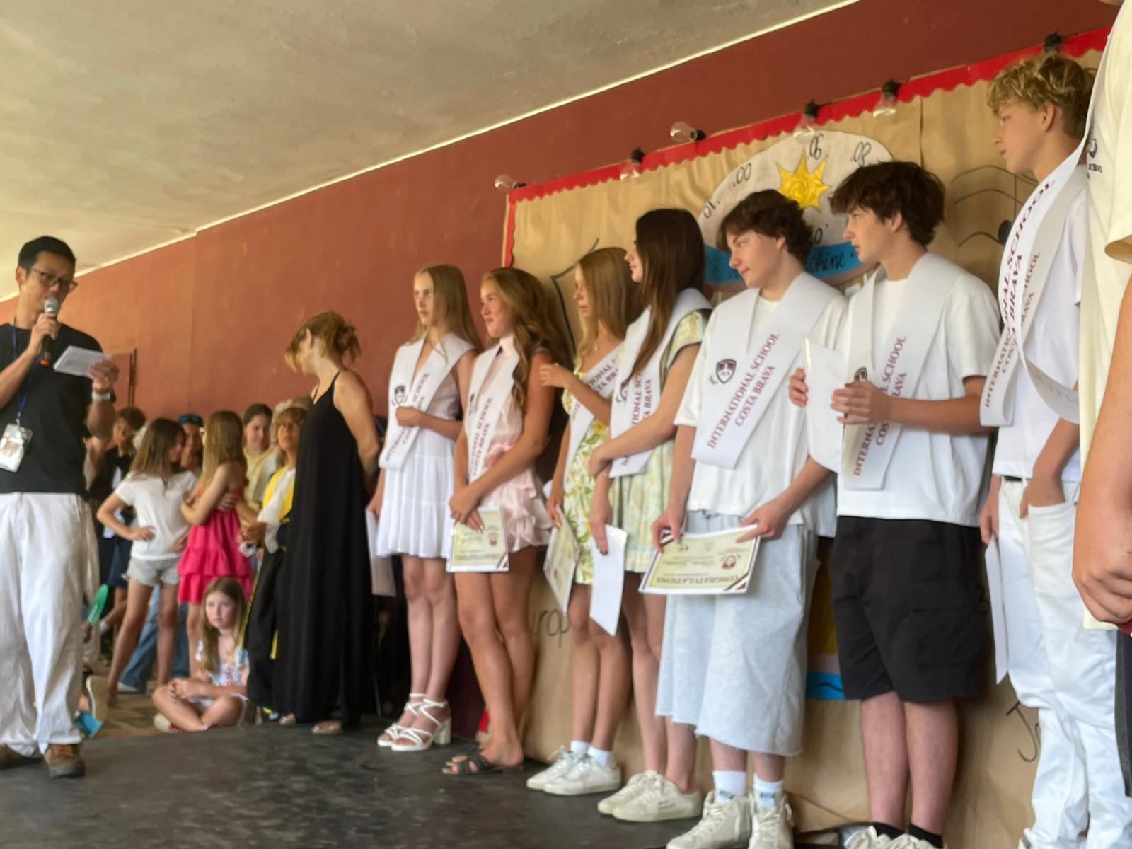 Year 11 students celebrating their graduation at International School Costa Brava